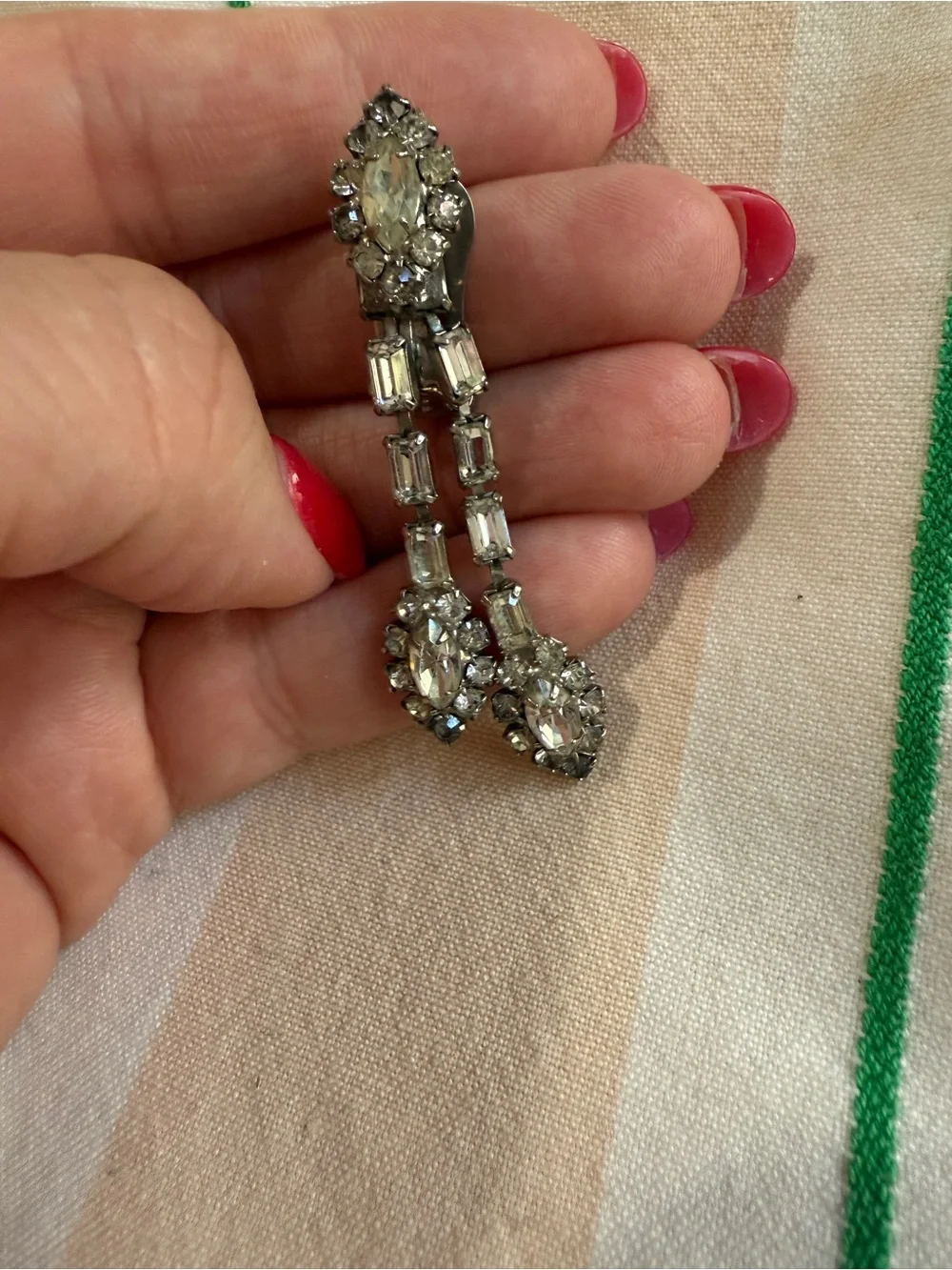 Weiss Waterfall Swarovski Crystals Drop Dangle Earrings